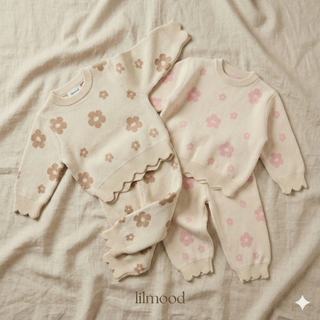 Conjunto de punto grueso - Floral