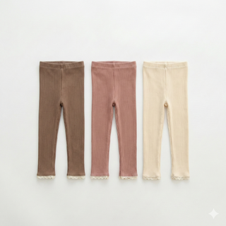 Leggings acanalados - Encaje