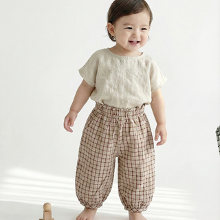 Pantalón a cuadros - Oversize