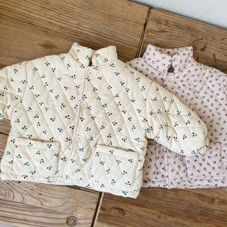 Chaqueta Acolchada - Cerezas y Flores